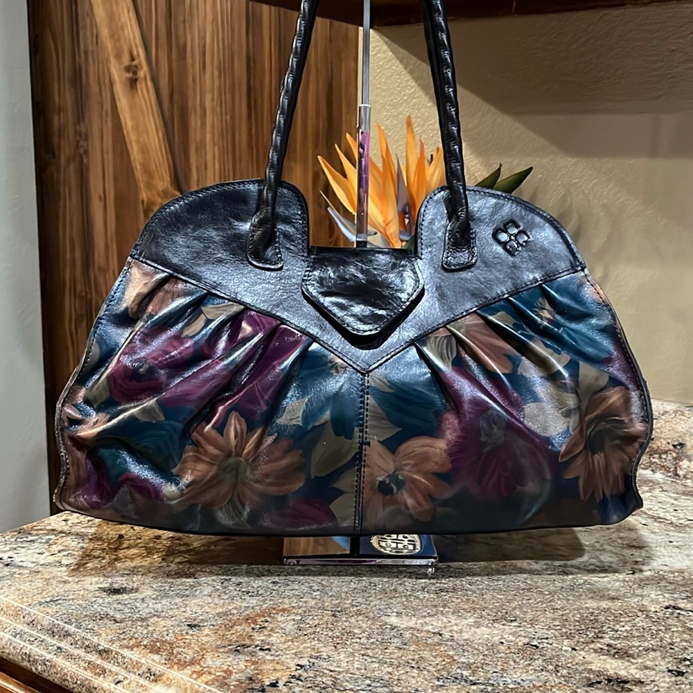 Patricia Nash Lione EUC  Large Satchel Peruvian Painting handbag